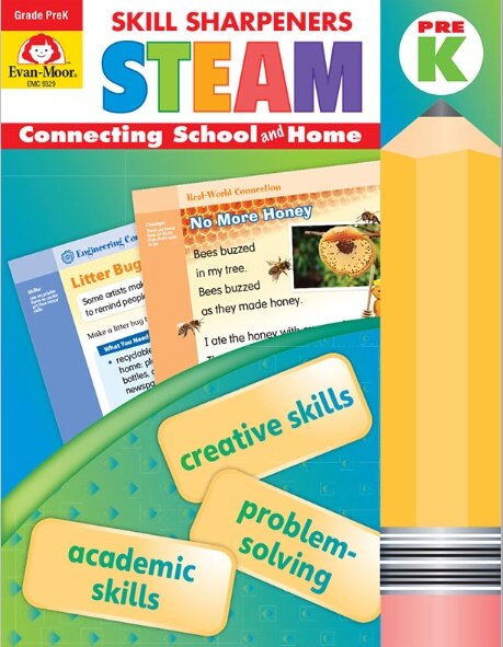 [Evan-Moor] Skill Sharpeners : STEAM Pre K (Student Book + CD)