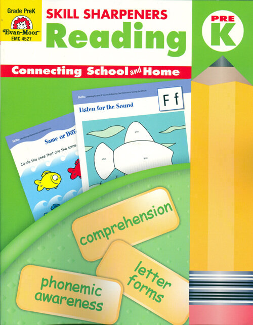 [Evan-Moor] Skill Sharpeners Reading Pre K (Student Book + MP3 CD)